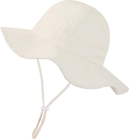 Baby Girl Sun Hat Infant Summer Beach Hats with UPF 50+ Toddler with Wide Brim Strap Outdoor Bucket Hat in Saudi Arabia