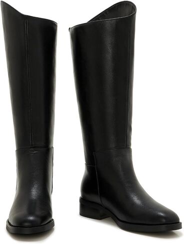 ZXHYZLZ Women's Wide Calf Knee High Boots – Plus Size Pull-On Flat Riding Boots, Comfortable Tall Equestrian Style for Fall & Winter in Saudi Arabia