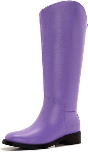 ZXHYZLZ Women's Wide Calf Knee High Boots – Plus Size Pull-On Flat Riding Boots, Comfortable Tall Equestrian Style for Fall & Winter in Saudi Arabia