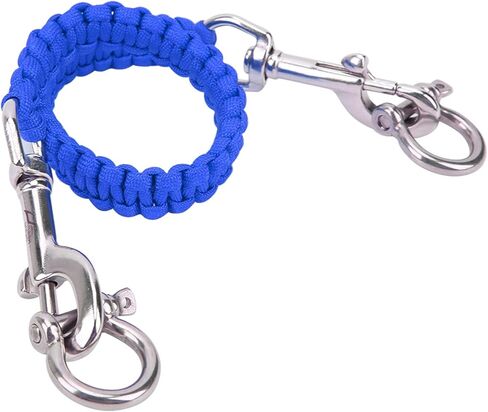 Alomejor Diving Camera Lanyard with Heavy Duty 360° Flexible Rotation Clips for Cameras and Dive Lights(sapphire) in Saudi Arabia