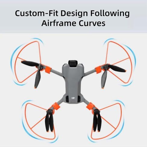 واقي المروحة لـ DJI Mini 5 Pro، واقي المراوح مع معدات الهبوط لملحقات DJI Mini 5 Pro (برتقالي، ممتص الصدمات المضاد للتصادم) in Saudi Arabia