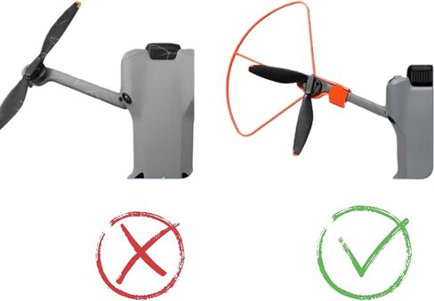 واقي المروحة لـ DJI Mini 5 Pro، واقي المراوح مع معدات الهبوط لملحقات DJI Mini 5 Pro (برتقالي، ممتص الصدمات المضاد للتصادم) in Saudi Arabia