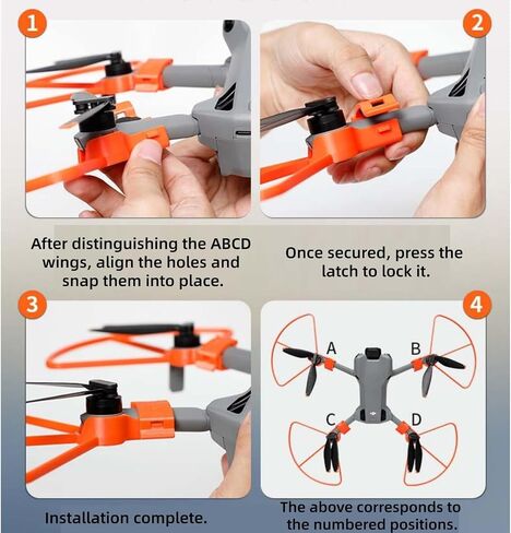 واقي المروحة لـ DJI Mini 5 Pro، واقي المراوح مع معدات الهبوط لملحقات DJI Mini 5 Pro (برتقالي، ممتص الصدمات المضاد للتصادم) in Saudi Arabia