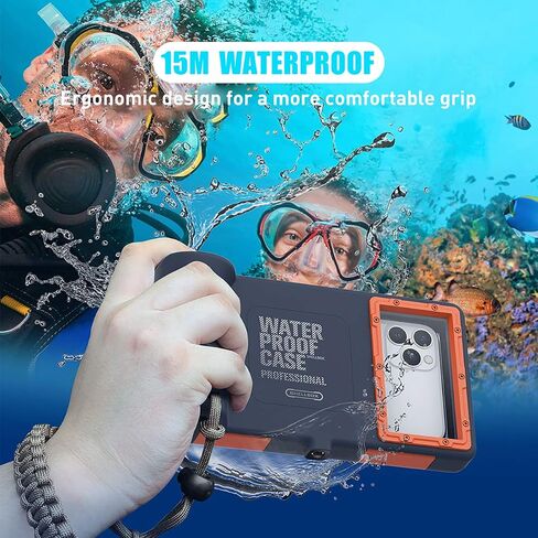 AICase Universal Waterproof Underwater Photography Housings for iPhone 13 mini/12/11/11 Pro/11 Pro Max/XR/7/7 Plus/8/8Plus/6/6s/6s Plus[50ft/15m], Diving Case for Galaxy S10/S10 Plus/Note 10 Plus Etc in Saudi Arabia