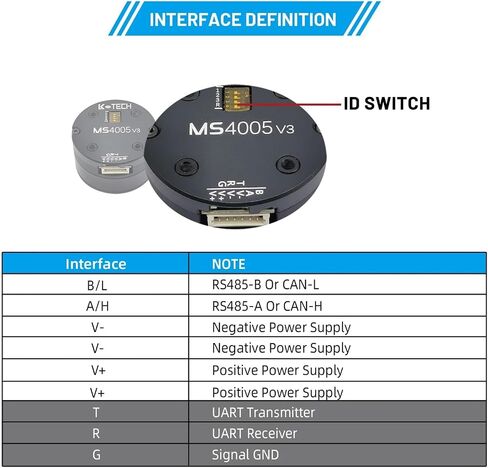 MS4010v3 (RMD-S-4010) BLDC، محرك ميكرو/سيرفو، SVPWM، PTZ محمول باليد، PTZ للتصوير الفوتوغرافي، جراب، قرص دوار، ليدار، UAV، فك تثبيت (CAN-18bit) in Kuwait