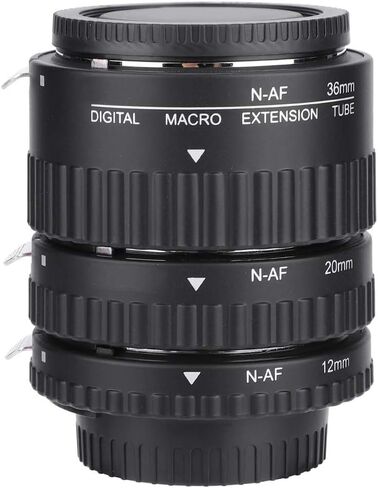 KIMISS Auto Focusing Macro Extension Tube Set 12Mm 20Mm 36Mm for DSLR Metal Lens Adapter (MK-N-AF1-A) in Saudi Arabia