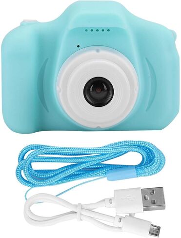 Cartoon Kid Camera,2.0In Screen DIY Photos Video Recording Camera Toy,Camera Camcorder for Girls and Boys Gifts(Green) in Saudi Arabia
