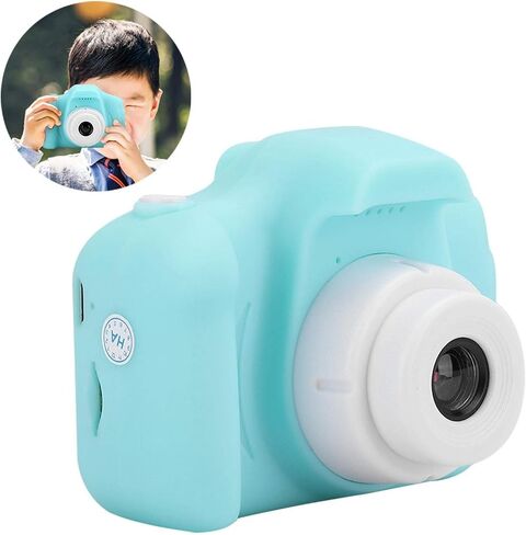Cartoon Kid Camera,2.0In Screen DIY Photos Video Recording Camera Toy,Camera Camcorder for Girls and Boys Gifts(Green) in Saudi Arabia