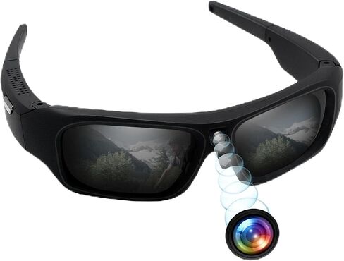 Camera Glasses HD 4K Video Camera Sunglasses, Smart Glasses Camera for Men Women, Action Camera with UV400 Protection Polarized Lens Support Photos/Videos Recording for Outdoor Activities in Saudi Arabia