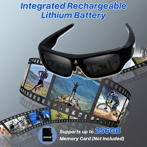 Camera Glasses HD 4K Video Camera Sunglasses, Smart Glasses Camera for Men Women, Action Camera with UV400 Protection Polarized Lens Support Photos/Videos Recording for Outdoor Activities in Saudi Arabia