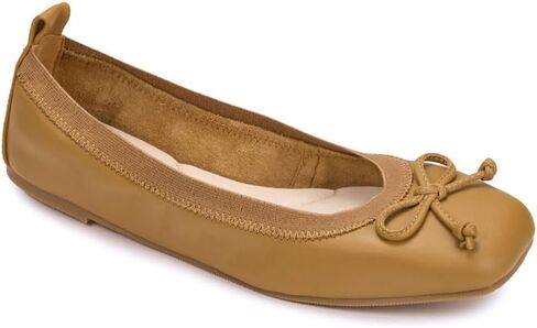Caroline Ballet Flat in Whiskey Leather in Saudi Arabia