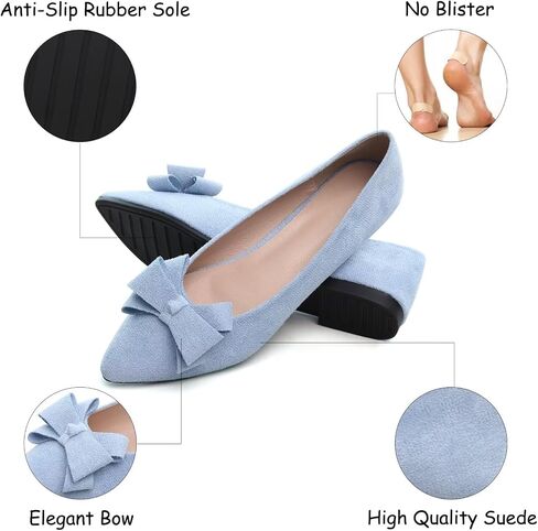 SAILING LU Women's Bow-Knot Pointed Toe Ballet Flats in Saudi Arabia