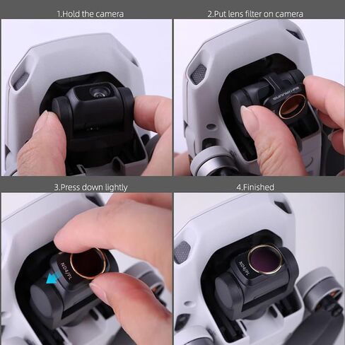 مجموعة مرشح ND لطائرة DJI Mavic Mini2/2SE/4K بدون طيار، ملحقات مجموعة مرشح عدسات Mini 4K، 4 عبوات (CPL، MCUV، ND4، ND8) in Saudi Arabia