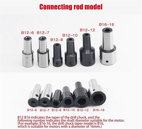 1PCS Precision Drill Chuck B12 B16 Wear-resistant Drill Chuck With Connecting Rod For Polishing, Grinding, Cutting Table Grinding(B12 drill chuck 10mm) in Saudi Arabia