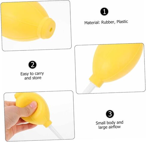 Gatuida 8Pcs Yellow Air Blower Dust Cleaners with Bulb Design for Camera Lens Gardening and Electronics Cleaning Compressed Air Equipment for Dust Removal and Maintenance Random Color in Saudi Arabia