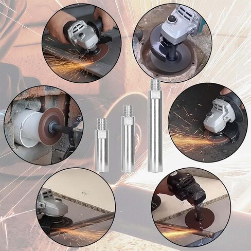 5/8 "-11 زاوية طاحونة تمديد عمود توصيل قضيب مع طاحونة قابل للتعديل مفتاح ربط شفة الجوز عدة سيارة الملمع مجرى الهواء موسع تمديد دوارة عدة in Kuwait
