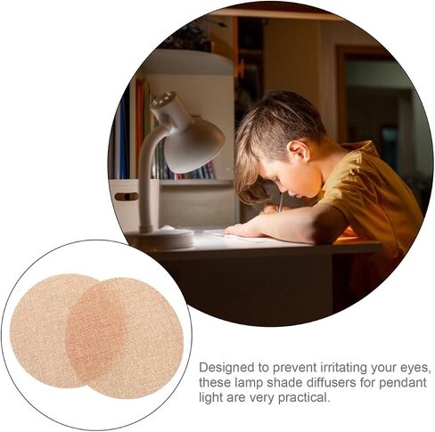 STOBOK 2Pcs Anti-Glare Lampshade Covers - Soft Light Diffuser Sheets Light Brown Lamp Shades for Ceiling Downlights, Home & Nursery Lighting in Saudi Arabia