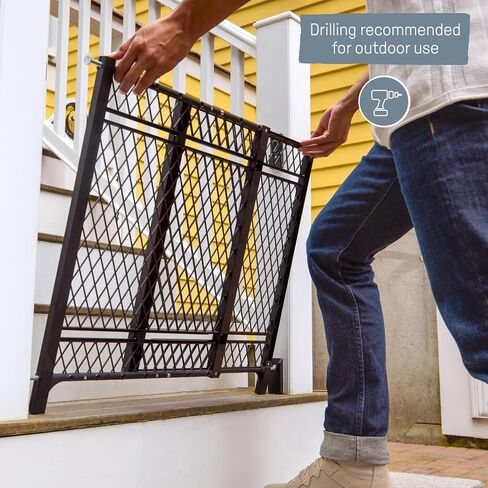 Ingenuity Doorway 42W Series Baby and Dog Gate 2-Pack, Indoor Outdoor, Won't Rust or Warp, Galvanized Steel, Fits 23-42" Openings; 24" Tall in Saudi Arabia