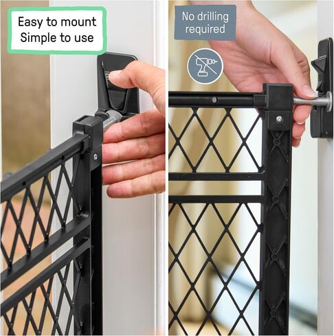 Ingenuity Doorway 42W Series Baby and Dog Gate 2-Pack, Indoor Outdoor, Won't Rust or Warp, Galvanized Steel, Fits 23-42" Openings; 24" Tall in Saudi Arabia