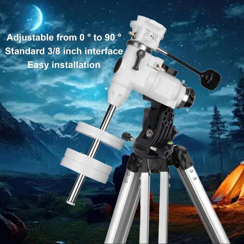 Yoidesu Latitude Adjustment Seating, Flexible 90 Adjustment Equatorial Wedge Instrument Latitude Base, 3/8in Aluminum Alloy Latitude Base for Sky Watcher (Black) in Saudi Arabia