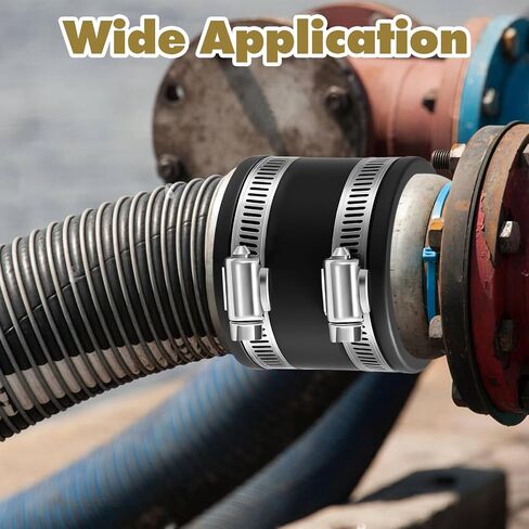 4 Pcs Dust Control Flex Cuffs with Stainless Steel Hose Clamps, Flexible PVC Coupling for Plastic and Copper Plumbing Connections, Connector Ports Dust Collection Fittings(2-1/2 Inch) in Saudi Arabia