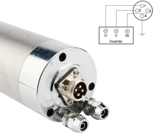 Spindle GDZ-14 800W Water Cooled Spindle Motor 1.5KW ER11 400Hz Woodworking Spindle 4 Bearings For CNC Router Engraving Machine Tools(62x210mm) in Kuwait