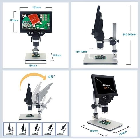 Microscope Accessories kit Slide Preparation camer G1200 12MP 1-1200X Digital Microscope for Electronic 500X 1000X Microscope Accessories in Saudi Arabia