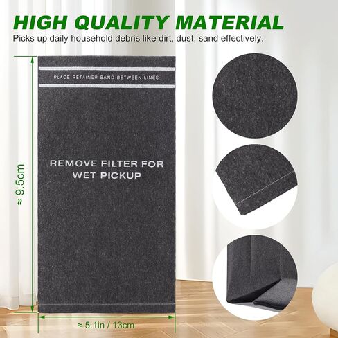 Wet Dry Vacuum Filter Bags for Stinger 2.5 to 5 Gallon WS0255VA, WORKSHOP WS01025F, Craftsman 9-38737, MultiFit VF2000, Select 2-1/2 to 5-Gallon Shop Vac Vacuums (8 Filter bag + 3 Band) in Saudi Arabia