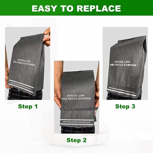 Wet Dry Vacuum Filter Bags for Stinger 2.5 to 5 Gallon WS0255VA, WORKSHOP WS01025F, Craftsman 9-38737, MultiFit VF2000, Select 2-1/2 to 5-Gallon Shop Vac Vacuums (8 Filter bag + 3 Band) in Saudi Arabia