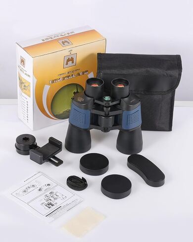 12x50 Binoculars for Adults High Powered HD Waterproof Compact Binoculars with Clear Low Light Vision and Compass for Bird Watching Hunting Travel Cruise Outdoor Sports with Carrying Bag in Saudi Arabia