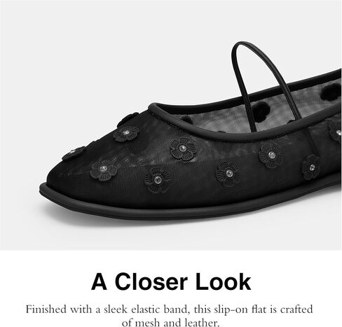 Coach Women's Emilia Mary Jane with Tea Rose Flat, Charcoal/Black, 8.5 in Saudi Arabia