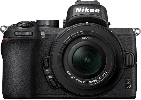 كاميرا Nikon Z50 بدون مرآة مع عدسة Z DX 16-50mm f/3.5-6.3 VR وZ DX 50-250mm f/4.5-6.3 VR + ذاكرة 64 جيجابايت + بطارية إضافية + مرشحات + المزيد (حزمة 24 قطعة) (متجددة) in Saudi Arabia