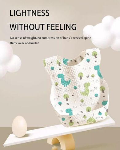 Disposable Baby Bibs for Boys and Girls, Individually Packaged, Hygienic, Soft and Leakproof for Toddler Feeding, Baby Travel Essential, Music Dinosaur (20 PCS) in Saudi Arabia