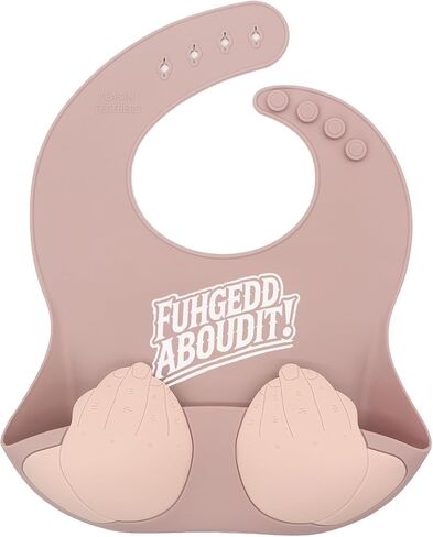 Teasin' Teethers Funny Italian Silicone Baby Bib with Pocket Food Catcher for Toddlers and Infants Funny Baby Bib Gift in Saudi Arabia