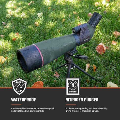 Athlon Optics Talos 20-60x80 Spotter Scope - معدات خارجية متينة للصيد وأهداف الرماية ومشاهدة الطيور - نطاق اكتشاف إضافة مثالية لملحقات الصيد in Kuwait