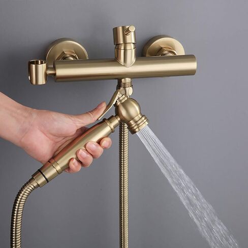 Handheld Bidet Sprayer for Toilet, Brushed Gold Toilet Bidet Sprayer Kit Wall Mounted Brass Bathroom Cloth Diaper Sprayer Set with Hot and Cold Water for Personal Hygiene,15 cm (Size : 15 cm) in Saudi Arabia
