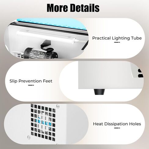 500W Jewelry Bench Polisher, 110V 1/2 HP Benchtop Polishing Buffing Machine Adjustable Variable Speed Polishing Buffing Machine Buffer Grinder Dust Collector with Light for Polishing Aluminum Chrome in Saudi Arabia