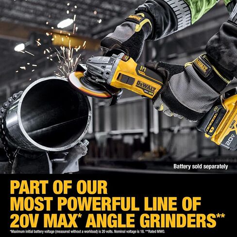 DEWALT 20V MAX XR Brushless Cordless 4-1/2 in. - 5 in. Variable Speed Slide Switch Grinder (Tool Only) (DCG411VSB) in Saudi Arabia
