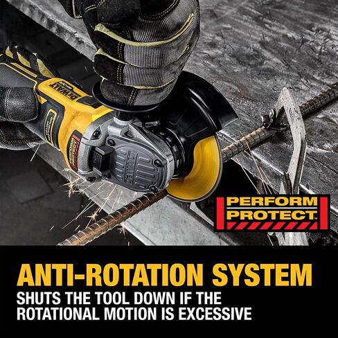DEWALT 20V MAX XR Brushless Cordless 4-1/2 in. - 5 in. Variable Speed Slide Switch Grinder (Tool Only) (DCG411VSB) in Saudi Arabia