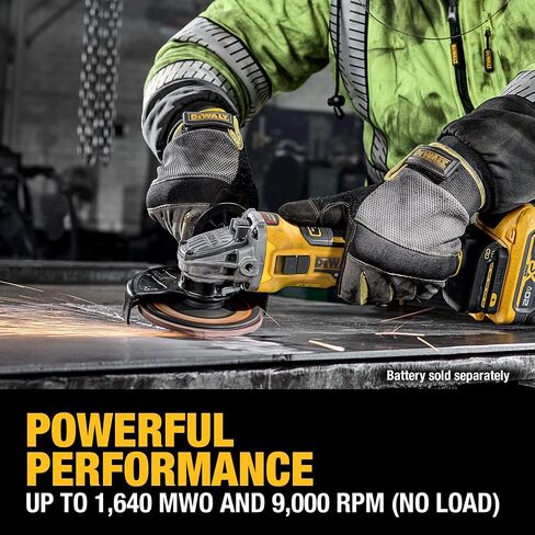 DEWALT 20V MAX XR Brushless Cordless 4-1/2 in. - 5 in. Variable Speed Slide Switch Grinder (Tool Only) (DCG411VSB) in Saudi Arabia