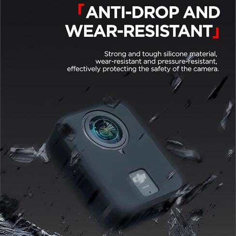 Protective Silicone Case for DJI Osmo 360 Camera, Shock-Proof Scratch-Proof Silicone Sleeve Cover Effectively Protector, Does Not Interfere with Quick-Release Adapter Mount (Black) in Saudi Arabia
