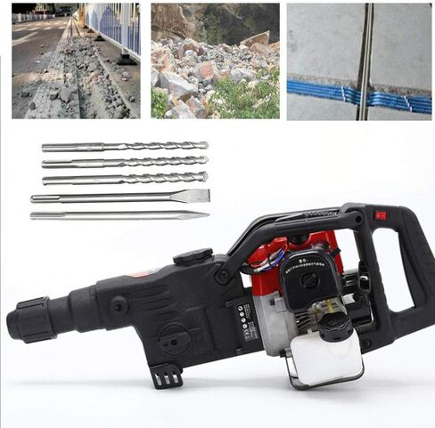 Demolition Jack Hammer Concrete Breaker, 52cc 1700W Lightweight Gas Powered Demolition Jack Hammer Drill Concrete Breaker Machine with Flat Chisel & Point in Saudi Arabia