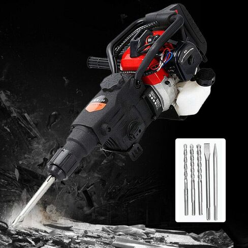 Demolition Jack Hammer Concrete Breaker, 52cc 1700W Lightweight Gas Powered Demolition Jack Hammer Drill Concrete Breaker Machine with Flat Chisel & Point in Saudi Arabia