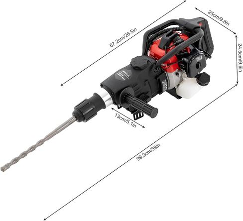 Demolition Jack Hammer Concrete Breaker, 52cc 1700W Lightweight Gas Powered Demolition Jack Hammer Drill Concrete Breaker Machine with Flat Chisel & Point in Saudi Arabia