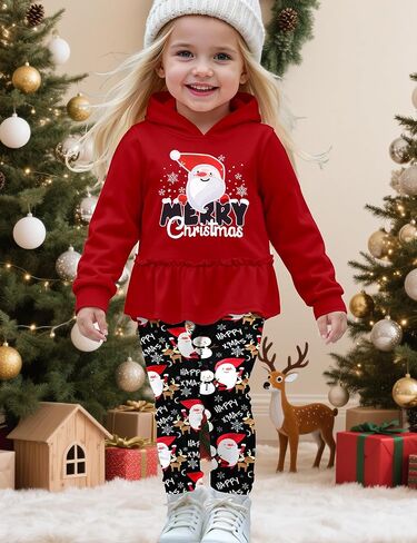 CRISONE Toddler Baby Girl Clothes Long Sleeves Ruffle Hoodie Shirt Floral Pants 2 Pcs Fall Winter Outfits Set in Saudi Arabia