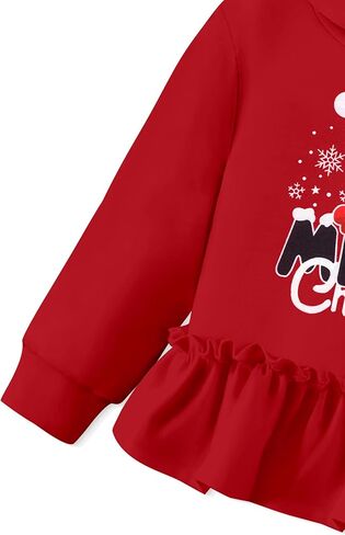 CRISONE Toddler Baby Girl Clothes Long Sleeves Ruffle Hoodie Shirt Floral Pants 2 Pcs Fall Winter Outfits Set in Saudi Arabia