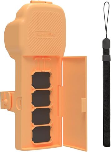 غطاء جسم واقٍ + لوحة غطاء عدسة علوية مع حافظة منظم مرشح مغناطيسي لكاميرا DJI Osmo Pocket3 محكمة الغلق، غطاء حماية شامل (أصفر) in Kuwait