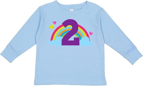 inktastic 2nd Birthday Rainbow Cute Girls Toddler Long Sleeve T-Shirt in Saudi Arabia