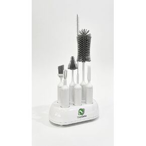 6-in-1 Bottle Brush Set with Holder – Multipurpose Cleaning Kit for Baby Bottles, Reusable Water Bottles, Straws, and Lids – BPA-Free, Compact Storage in Saudi Arabia