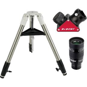 SVBONY SV225T Astronomical Telescope Tripod, Extendable Aluminum Tripod Bundle with SV135 Zoom Eyepiece, Zoom 7 to 21mm and SV188P Dielectric Mirror Star Diagonal for Astronomic Telescopes Visual in Saudi Arabia